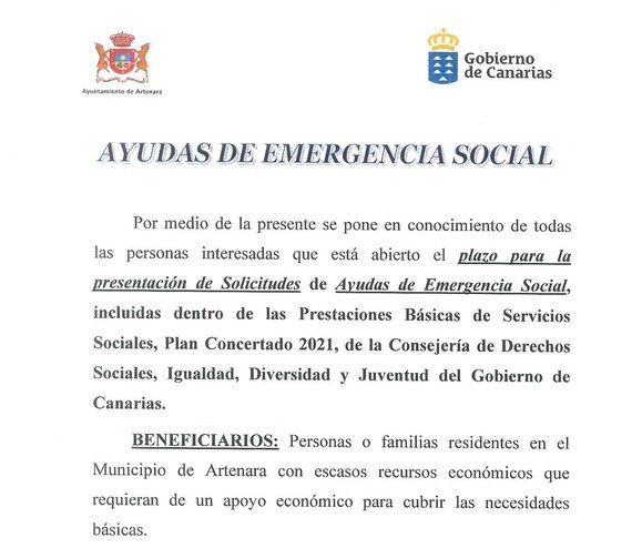 AYUDAS DE EMERGENCIA SOCIAL