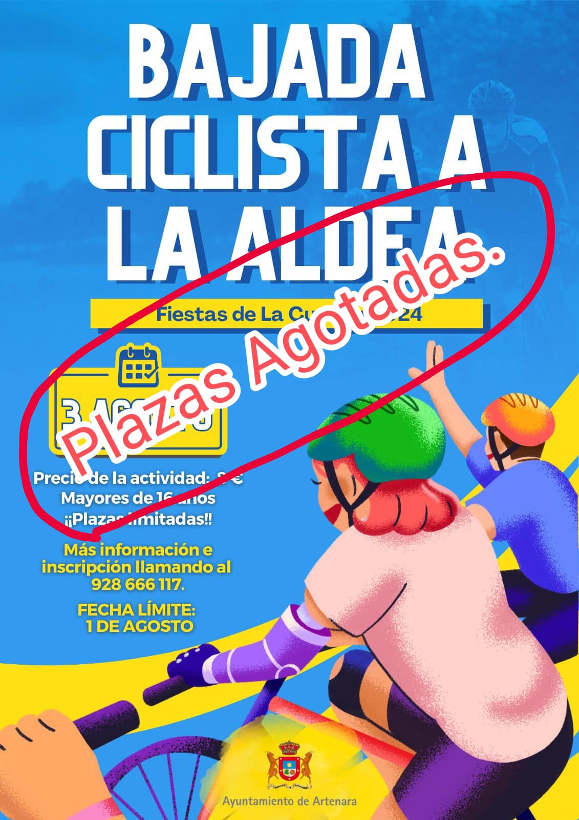 PLAZAS AGOTADAS PARA LA BAJADA CICLISTA A LA ALDEA.