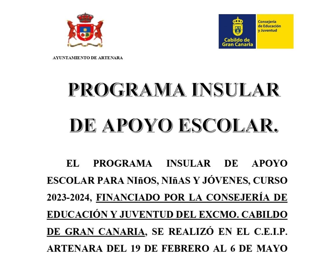 Programa Insular de Apoyo Escolar.