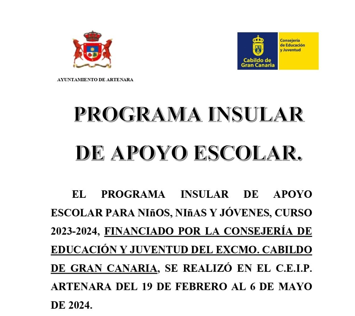 Programa Insular de Apoyo Escolar.