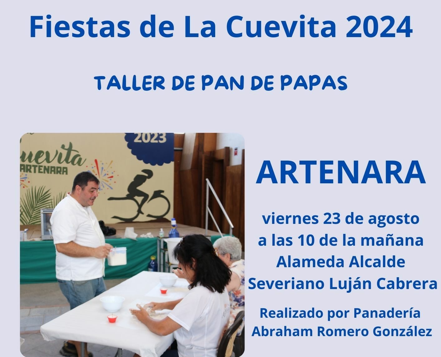 Taller de Pan de Papas. Viernes 23 de Agosto.