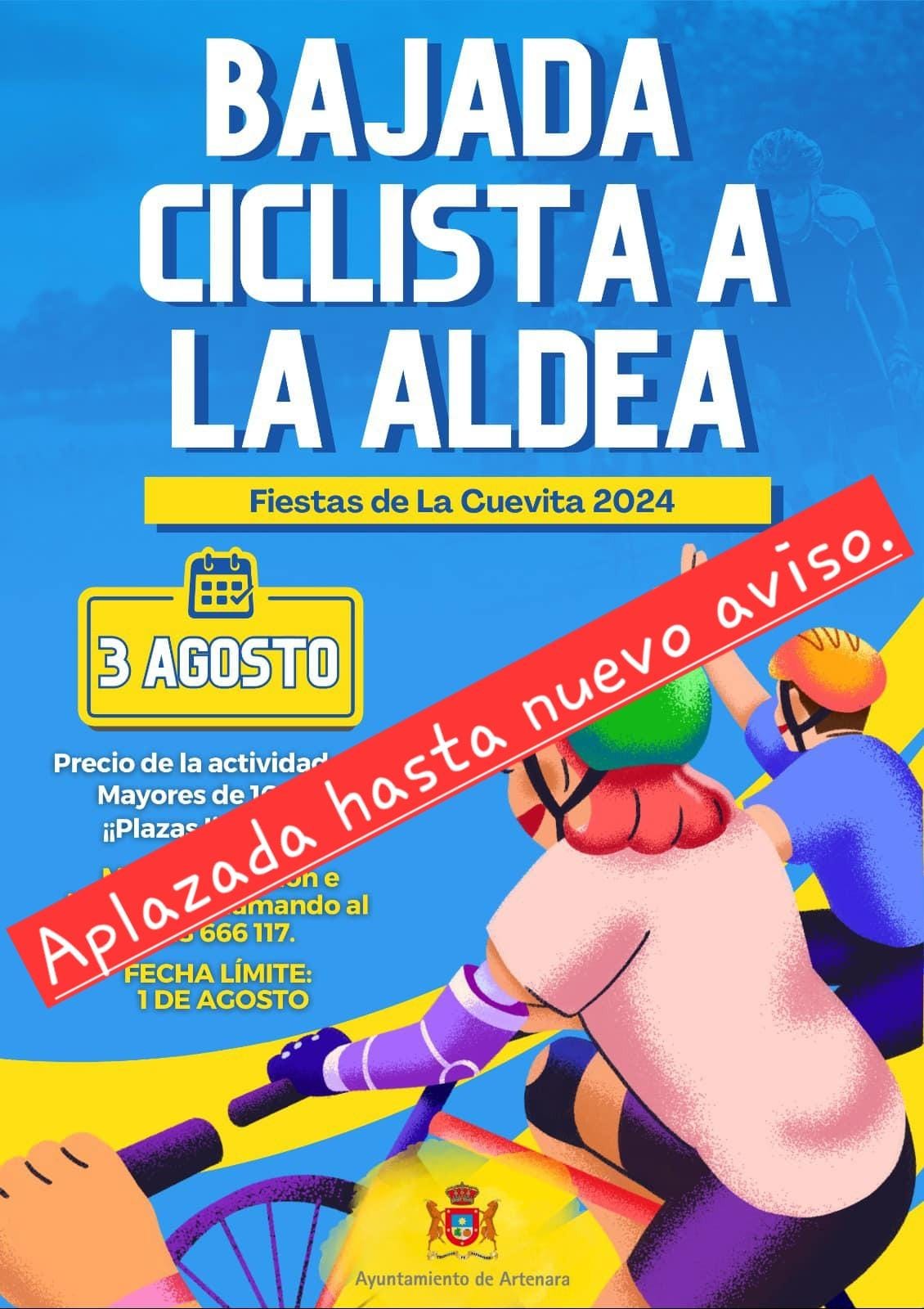 APLAZADA LA BAJADA CICLISTA A LA ALDEA.