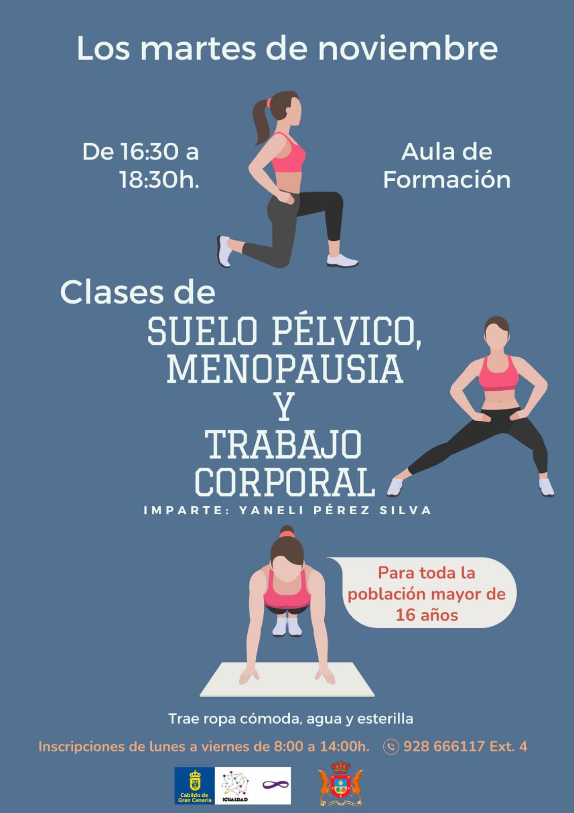 Clases de suelo pélvico, menopausia y trabajo corporal