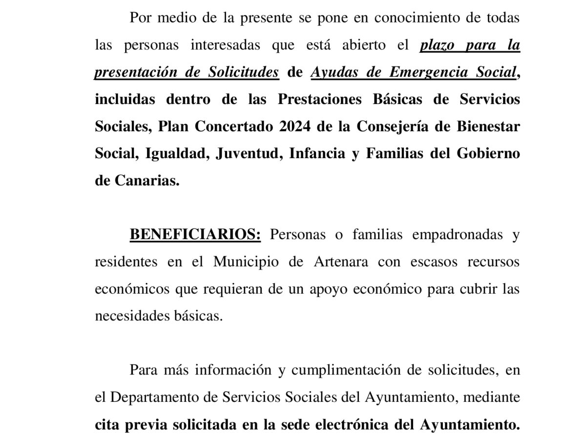 Ayudas de Emergencia Social